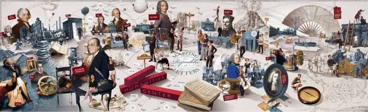 스탠포드 대학에서는 서신공화국에서 교환된 편지 네트워크를 정량적으로 분석하여 주요 노드(과학자 등)별로 매핑을 시도했다