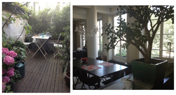 다시 가고 싶은 파리 숙소. 테라스에 꽃들이 식물들이 많아서 물주는 것을 잊지 말아달라고 신신당부했던 주인. 열심히 가꿔줬다.